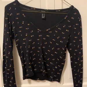Flower Long Sleeve Top